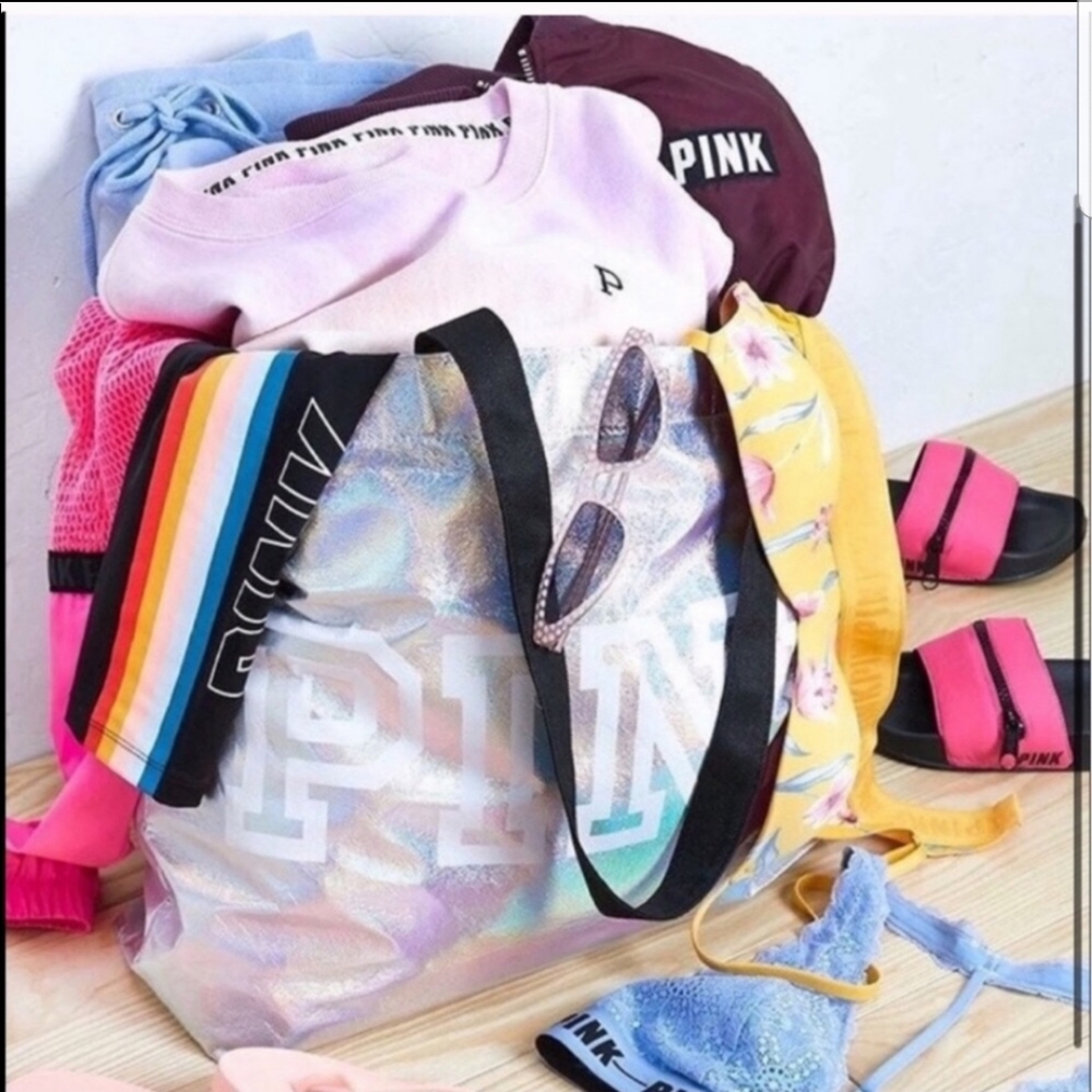 Victoria's Secret PINK Iridescent Tote NWT - Picture 4 of 11